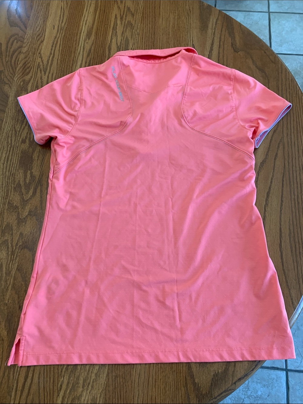 Ping Women’s Golf Coral Pink Short Sleeve Polo Top - Picture 6 of 6